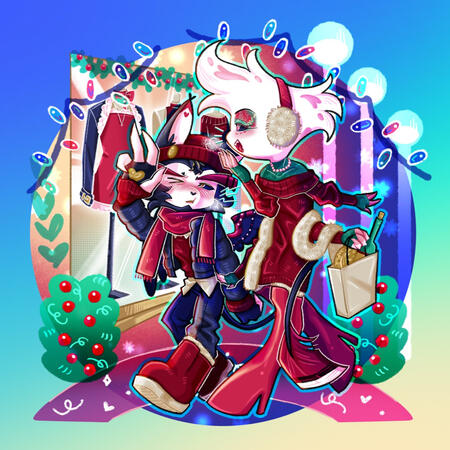 CHIBI, slightly complex background, additional character = $75